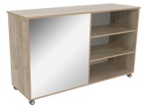 Vakkenkast dubbelzijdig B150 x H119 cm Grey Craft Oak Tangara Groothandel voor de Kinderopvang